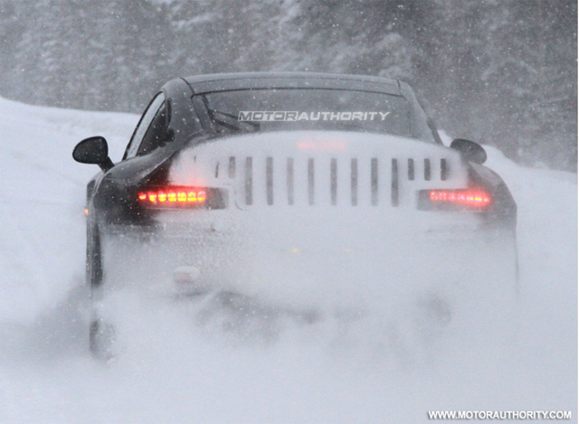 Spyshots van de nieuwe Porsche 911