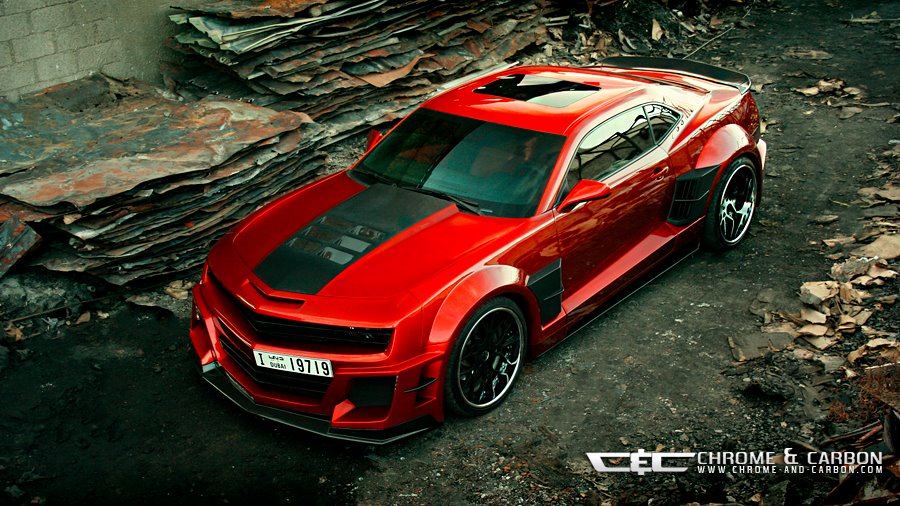 Veel breder kan niet: Chevrolet Camaro met "Guyver" widebody kit