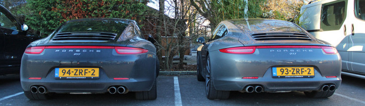 The invasion starts: two Porsches 991 Carrera 4S spotted