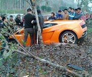 Lamborghini Gallardo LP560-4 zniszczone w Chinach