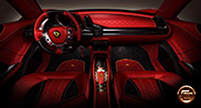 El interior del Ferrari 458 Italia por Carlex Diseño