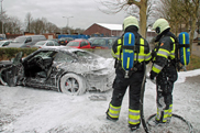 Porsche vat vlam in Oirschot