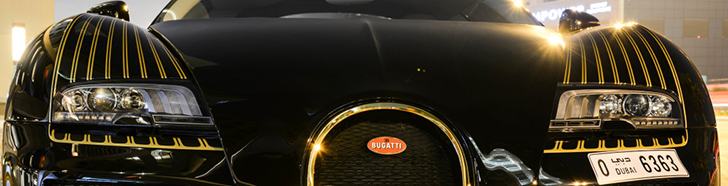 Elegant Bugatti Veyron Black Bess is spotted in Dubai