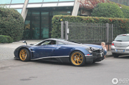 Blue Huayra spotted at the factory