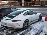 Driving a Porsche 911 R in the snow could be a challenge