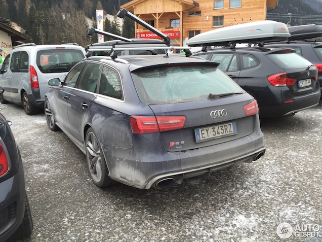 Spotwaardig op wintersport: Audi RS6 Avant