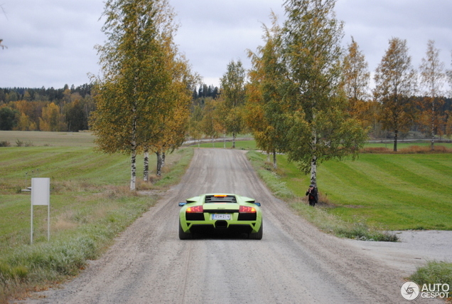 Knalgroene Lamborghini Murciélago is niet thuis in Finland