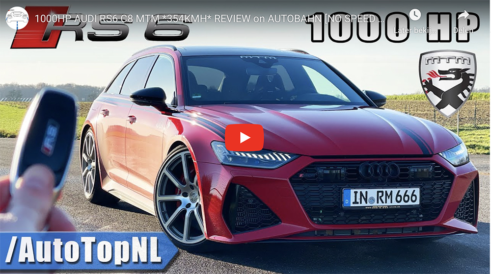 Filmpje: Audi RS6 met 1.000 pk haalt 354 km/u!