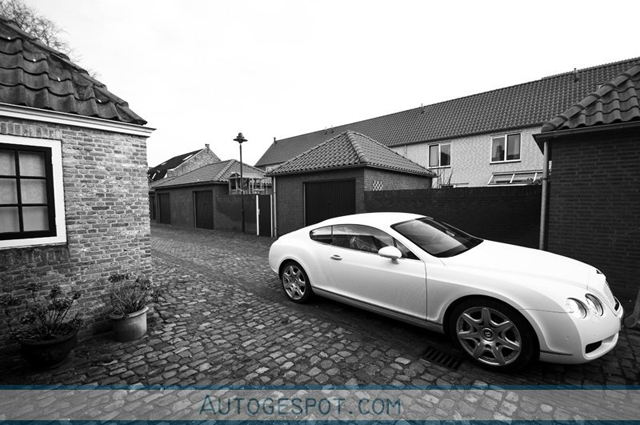 Spot van de dag: matwitte Bentley Continental GT