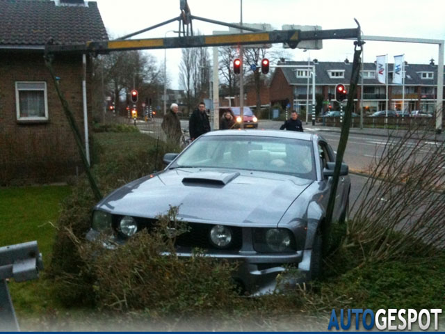 Opmerkelijk: Ford Mustang GT in de bosjes