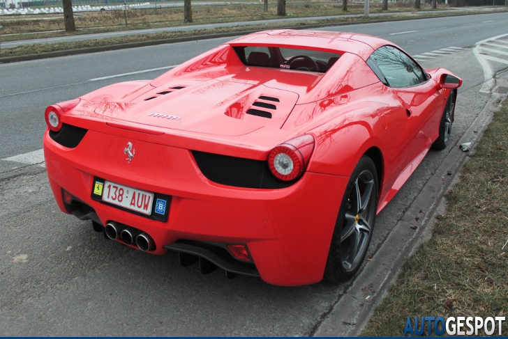 Topspot: Ferrari 458 Spider op Belgisch kenteken