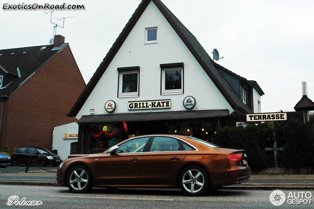 Gespot: prachtige Audi S8 D4 in de kleur Ipanema Brown
