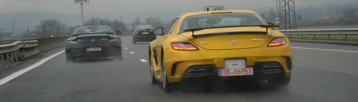 Un trio de Mercedes-Benz SLS AMG Black Series !