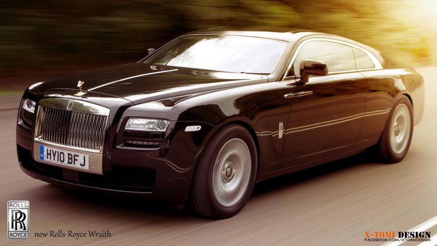 Rendering Wraith geeft impressie krachtige Rolls-Royce