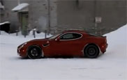 Movie: Alfa Romeo 8C playing in the snow