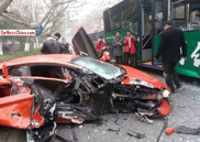 Lamborghini Aventador smashed up in China