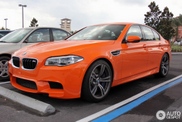 Orange BMW M5 is very outstanding!