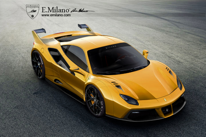 Rendering: Ferrari 488 GTB met FXX-pakket