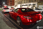 Red chrome Mercedes-Benz SLS AMG is late for Christmas
