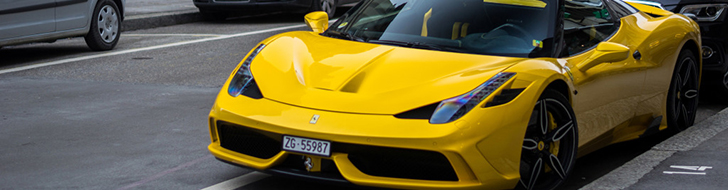 Bright yellow Ferrari 458 Speciale A looks just perfect