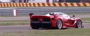 Vettel pushes the Ferrari FXX K to the limit