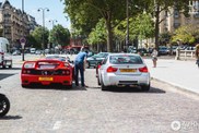English Ferrari F50 drives through Paris with some friends