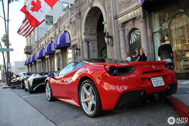 Spot of the Day USA: Red 488 GTB at the Beverly Wilshire 