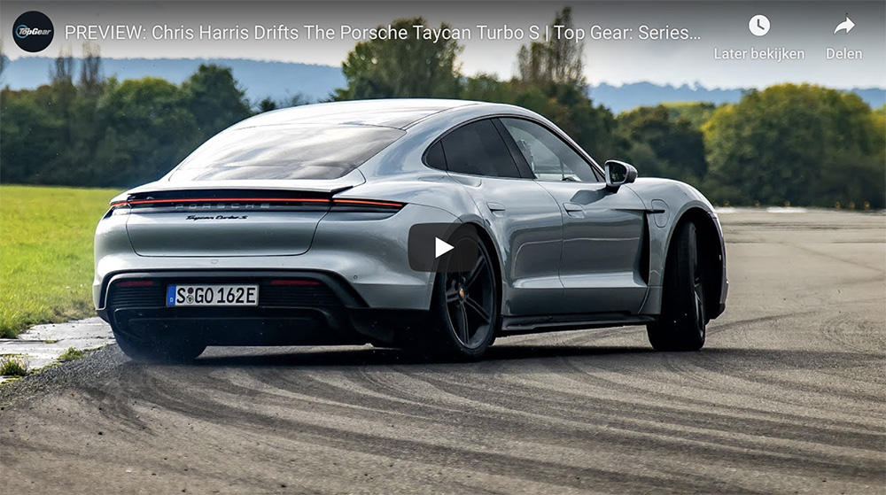 Filmpje: Chris Harris wordt heel enthousiast van de Porsche Taycan