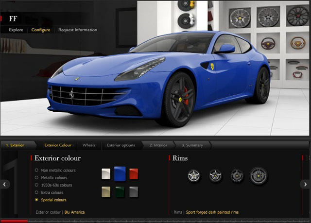 Nu ook online: configurator Ferrari FF