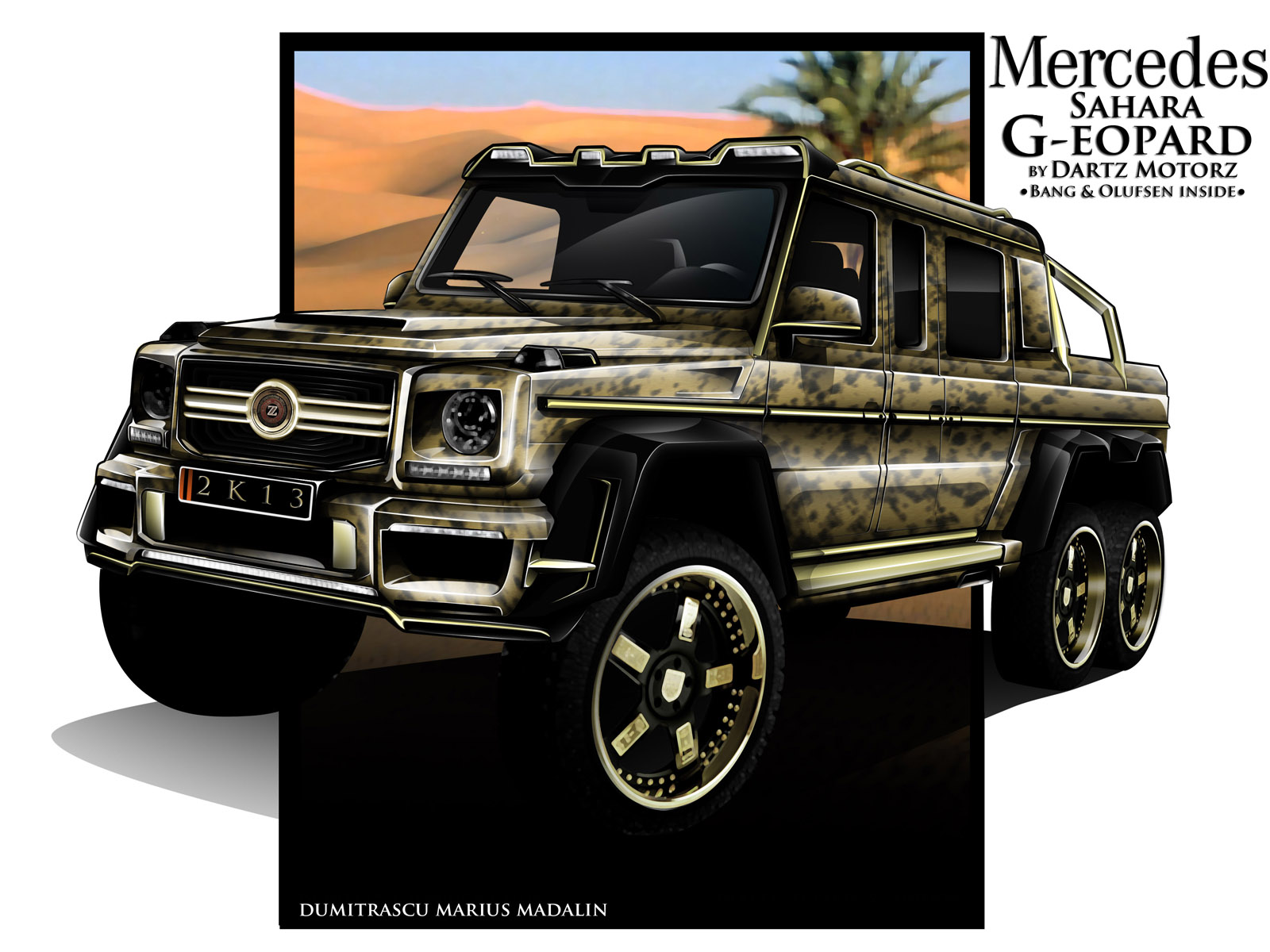 Mercedes Sahara G-eopard: one off door Dartz 