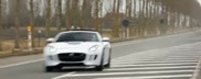 Jaguar records their new promotion video in a small Belgian town