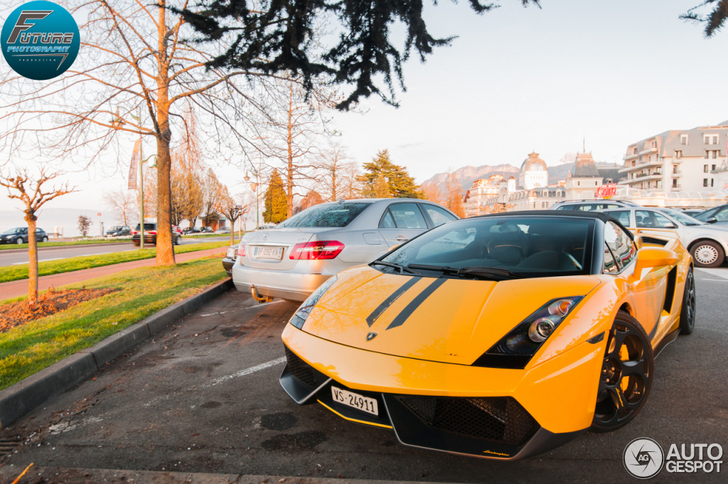 Prachtige gele Lamborghini Gallardo Spyder SV Affolter vastgelegd