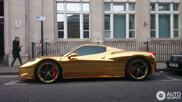 Gold is the perfect colour for a Ferrari 458 Spider