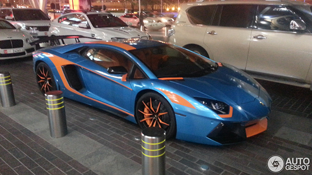 Aventador in carnavalsoutfit gespot in Dubai!