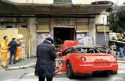 Valet parker crashes Ferrari 599 GTB of Cars & Business member in Rome