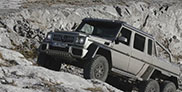 Mercedes-Benz G 63 AMG 6x6 climbs a mountain in Tuscany