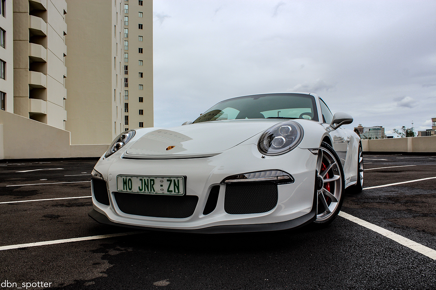 Porsche 991 GT3 vastgelegd in Durban 