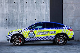 <i>Pull over!</i> Mercedes-AMG GLE 63 S Coupe in politietrim
