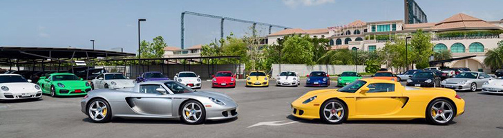 Colorful Porsche Club Thailand meeting