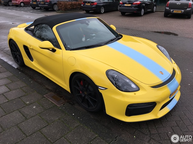 Zeldzame Porsche Boxster Spyder gespot