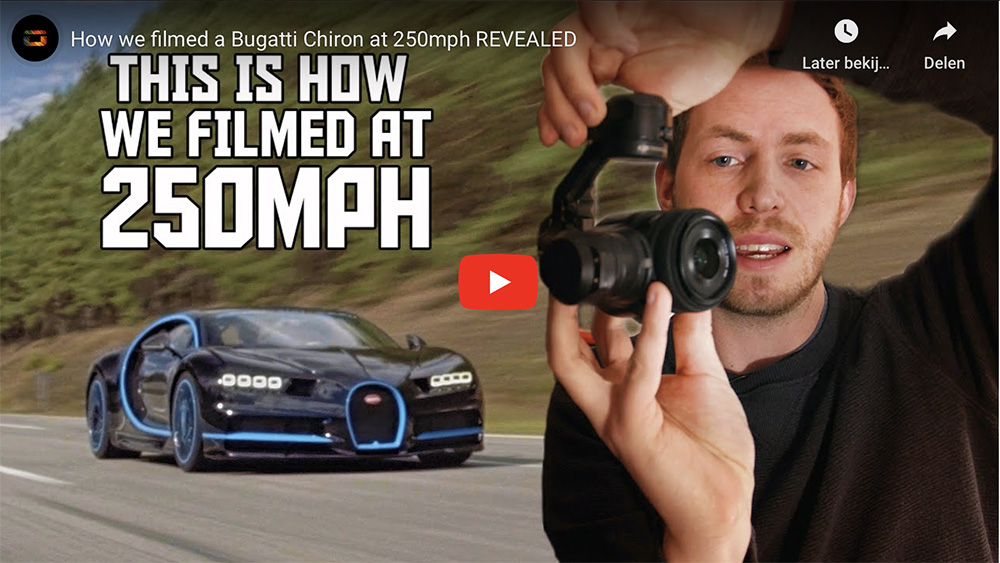 How was Bugatti’s record attempt filmed?