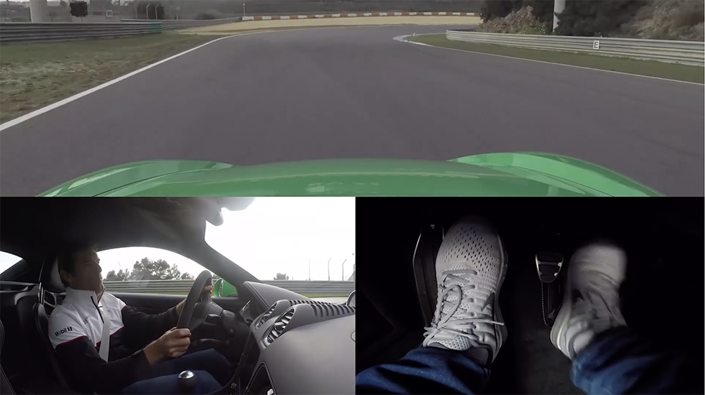 Filmpje: Mark Webber heeft aardig voetenwerk in Porsche
