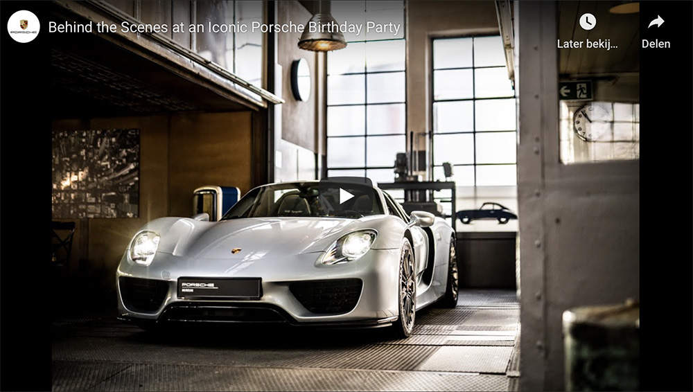 Filmpje: Porsche trio viert hun verjaardag