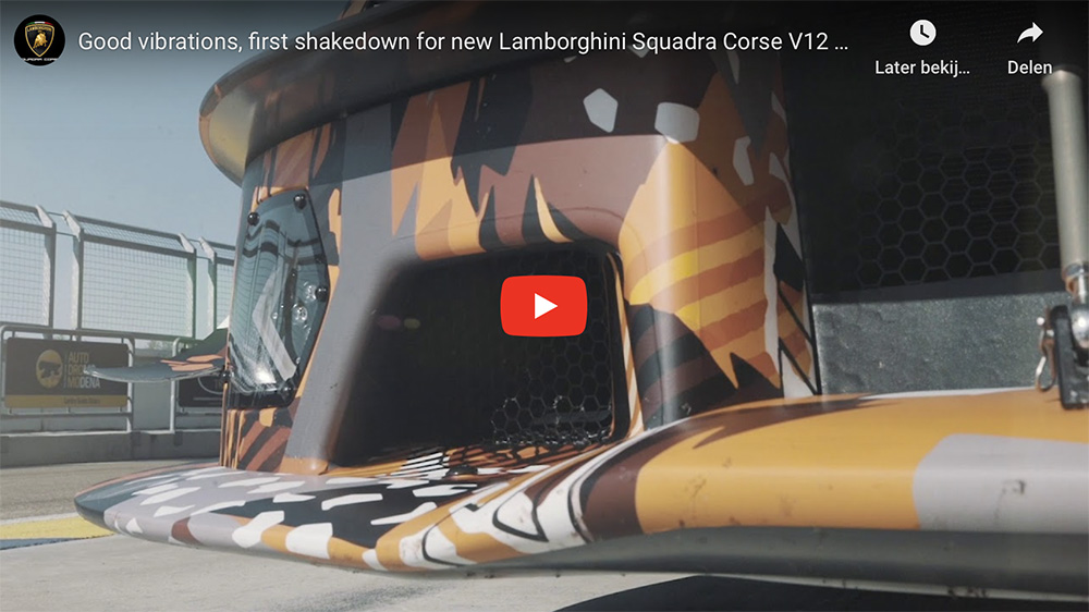 Lamborghini onderwerpt Squadra Corse Hypercar aan eerste tests