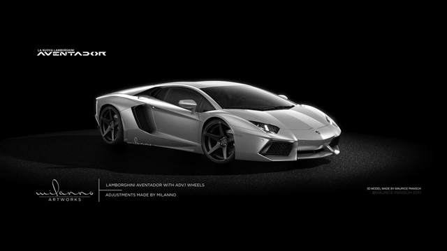 Rendering: Lamborghini Aventador LP700-4 op ADV1. Wheels