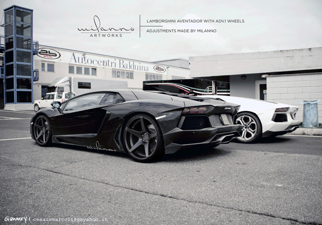 Rendering: Lamborghini Aventador LP700-4 op ADV1. Wheels