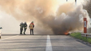 Ferrari 458 Italia uitgebrand op Belgische snelweg