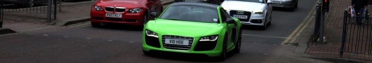 Reperat:Audi R8 V10 într-un verde de prost gust