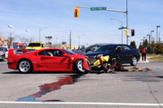Ferrari F40 distrutta durante un Test Drive