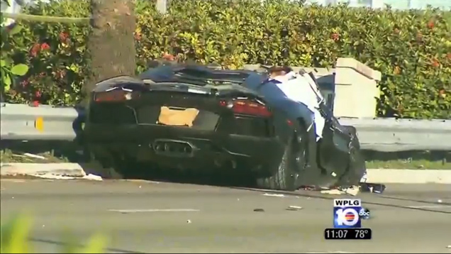 Tragisch ongeluk met Lamborghini Aventador LP700-4 in Miami